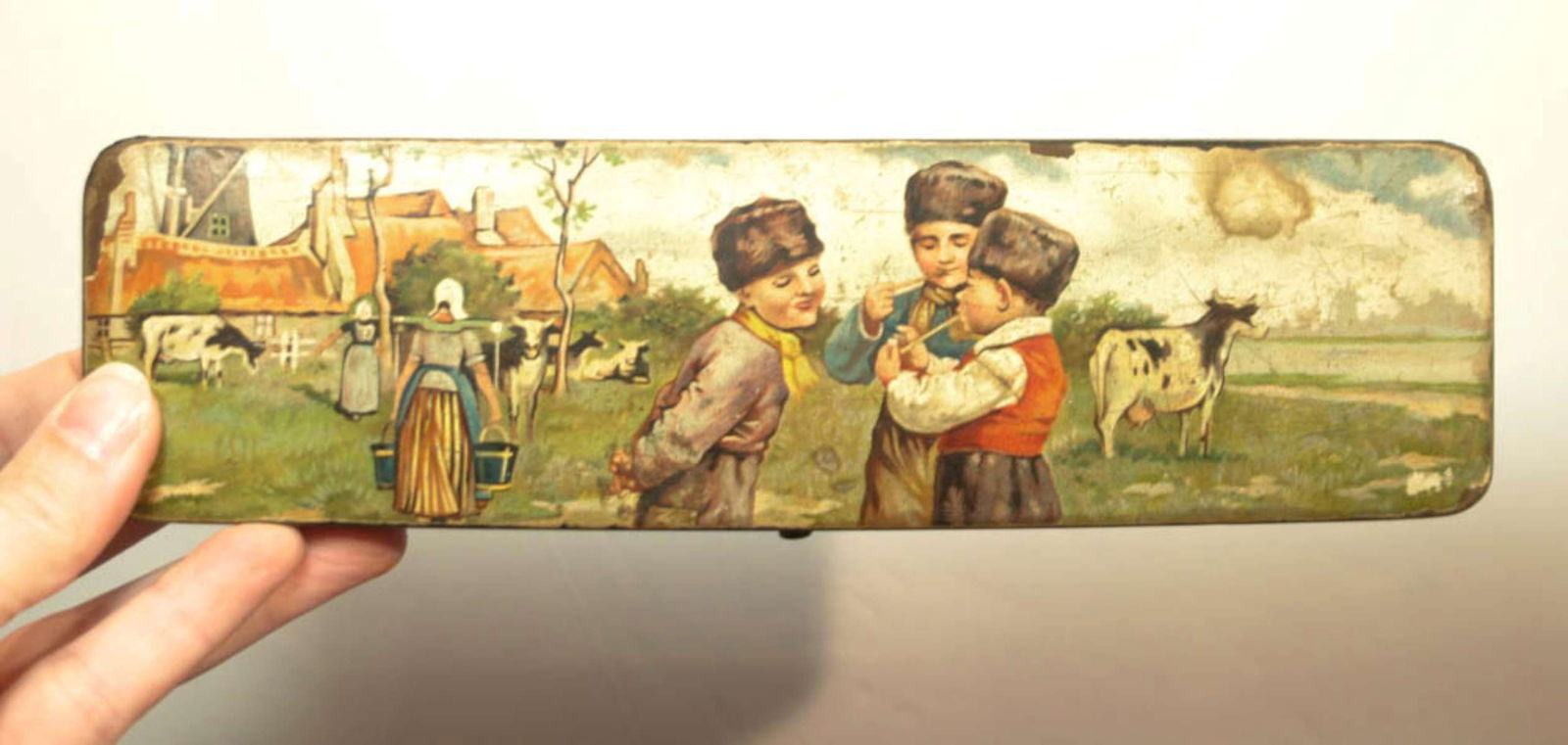 antique Dutch pen tray box (1 of 8)