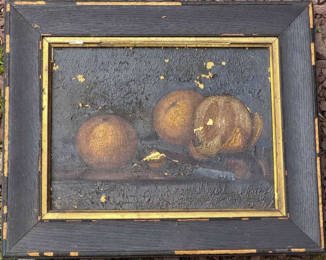 antique framed oil painting stillife (1 of 9)