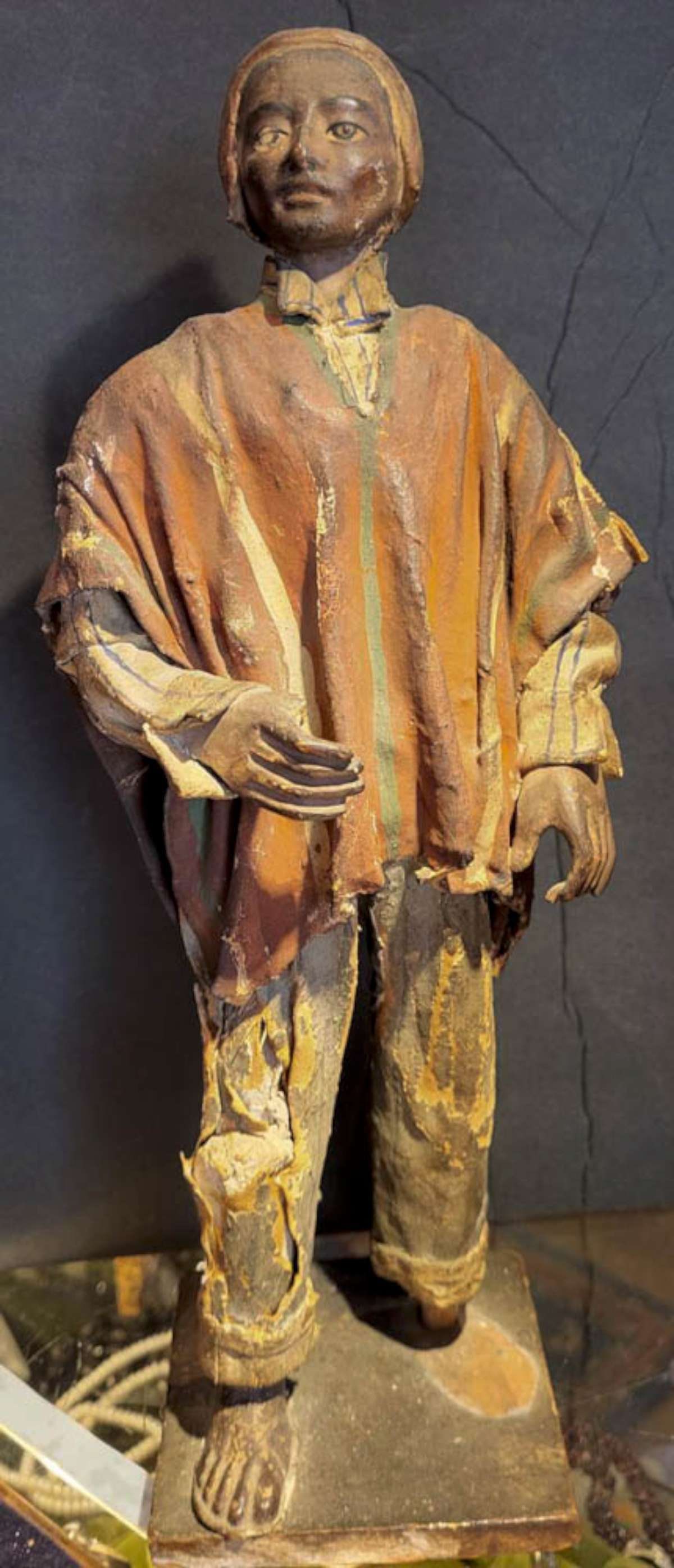 antique Folk Art figural statue of a man (1 of 8)