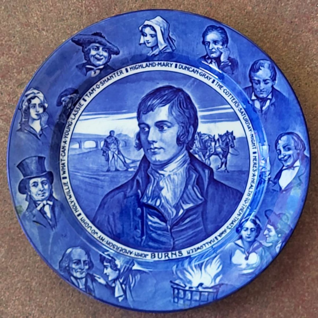 antique Royal Doulton plate with Scottish poet (1 of 10)