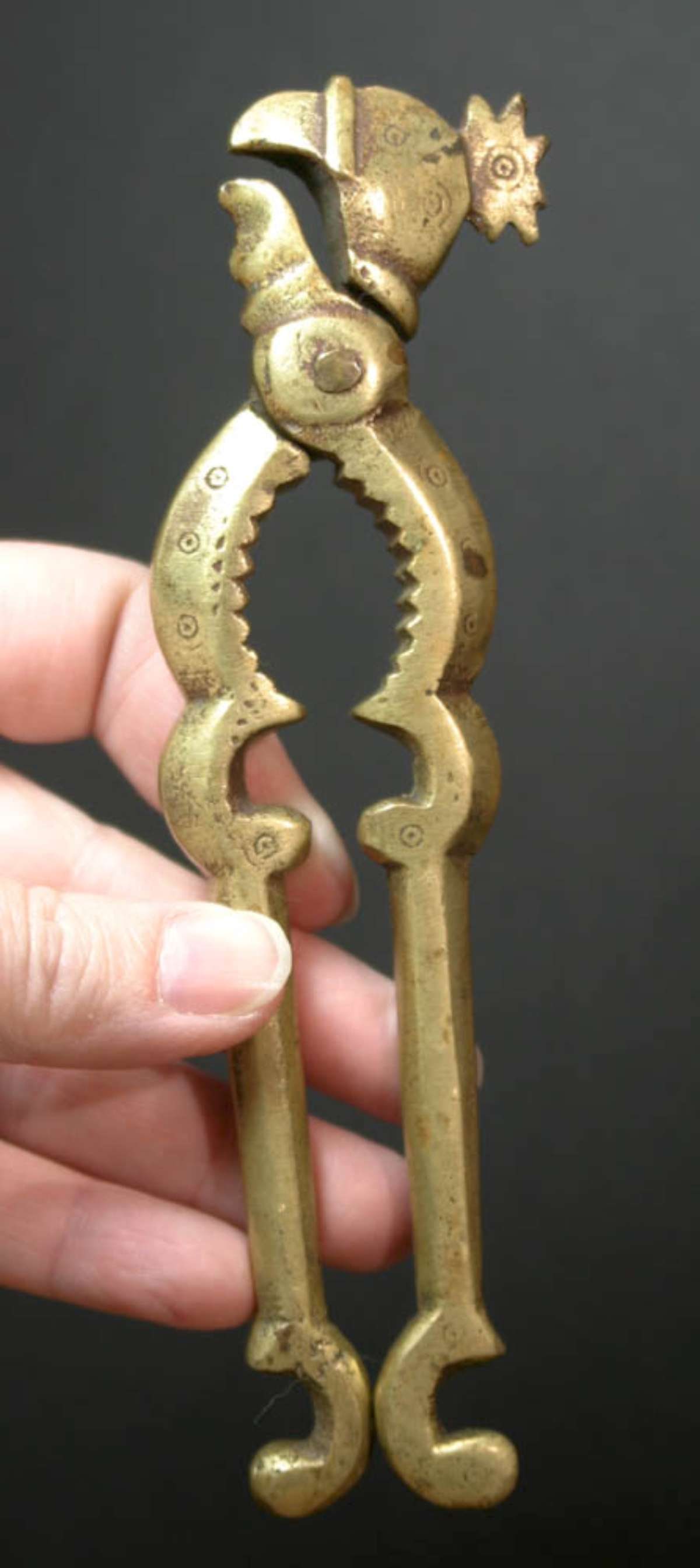 vintage brass bird shaped nut cracker tool (1 of 5)