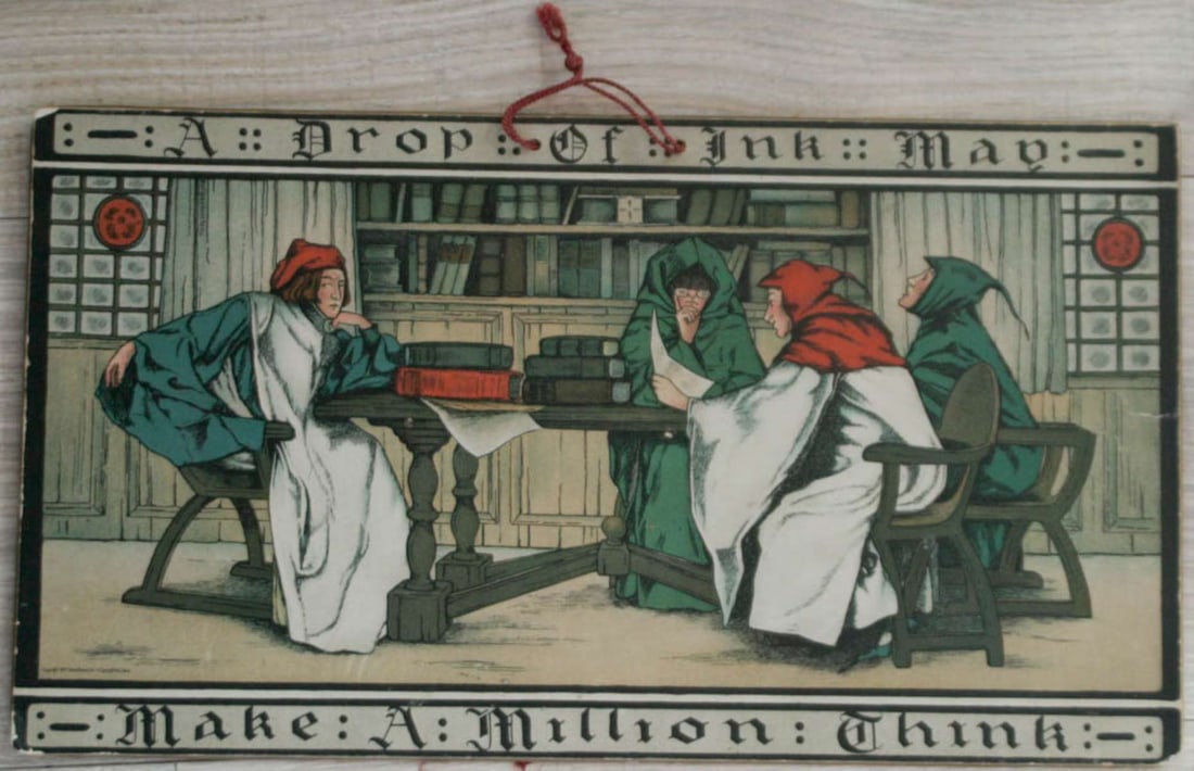 antique Taber Prang print ca. 1907 (1 of 10)