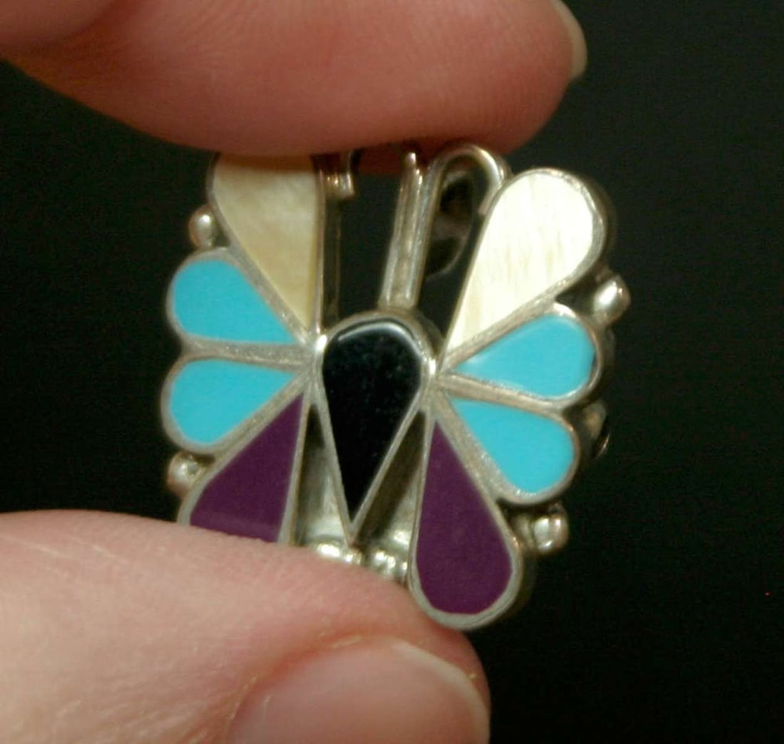 vintage estate jewelry: Native American pin brooch (1 of 5)