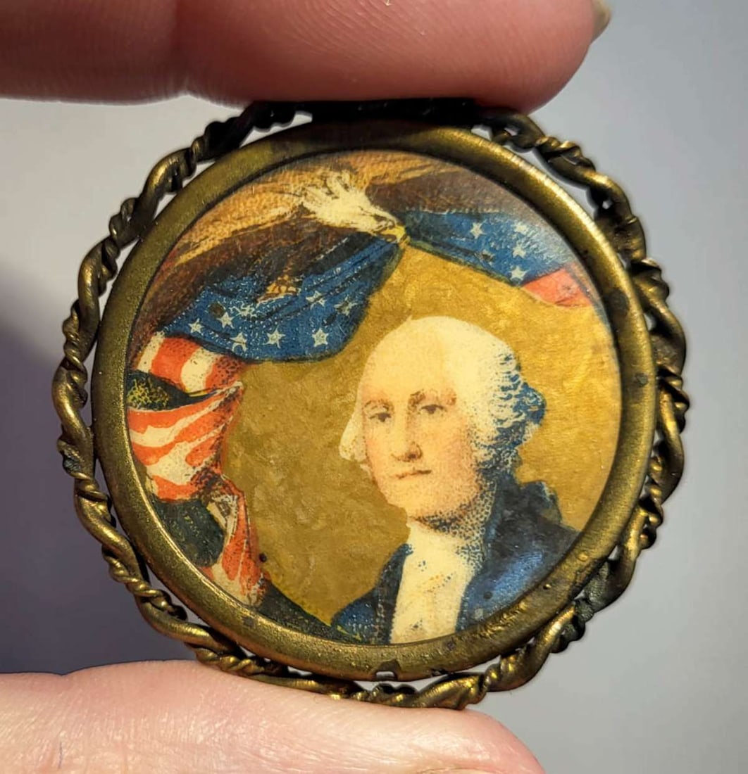 rare antique George Washington pin or button (1 of 5)