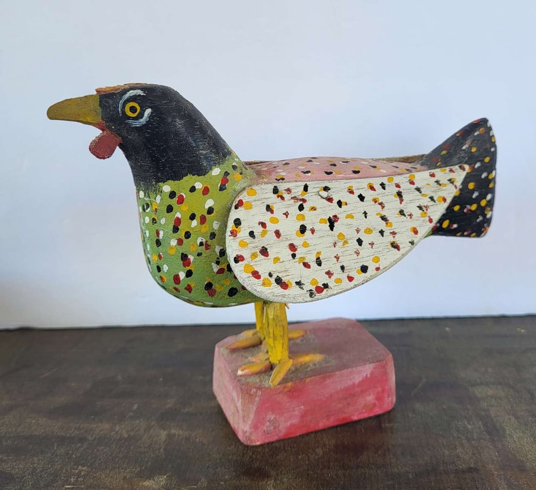vintage carved Folk Art bird (1 of 7)