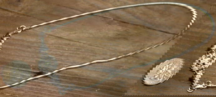 vintage estate jewelry: rhinestone necklace: vintage necklace with clear cut rhinestone or diamante design&comma; great Art Deco style paste jewelry&comma; marked Sterling silver as shown