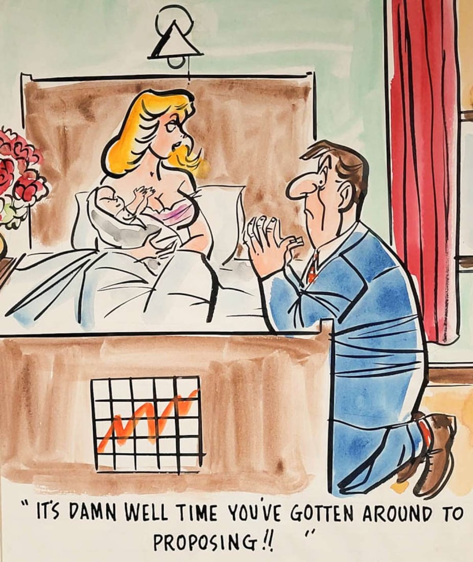 original cartoon illustration, attributed to Bill Wenzel (1 of 9)