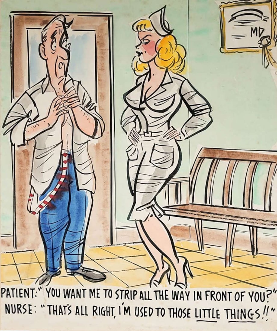 original cartoon illustration, attributed to Bill Wenzel (1 of 8)