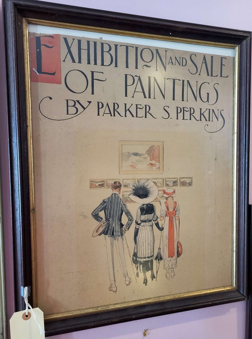 original antique exhibition painting by Parker S. Perkins (1 of 10)