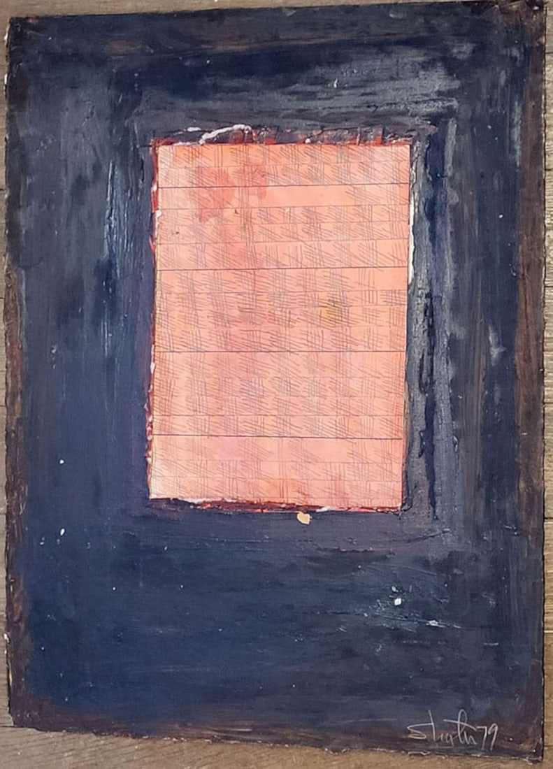 signed vintage postmodern original artwork (1 of 7)