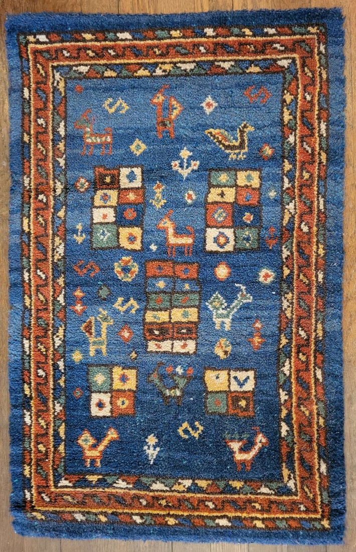 small vintage Afghan or Persian area rug (1 of 4)