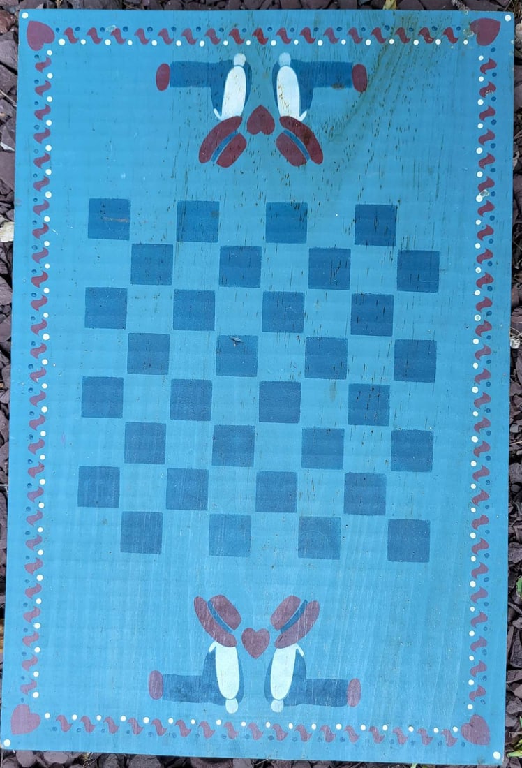 vintage Folk Art game board (1 of 3)