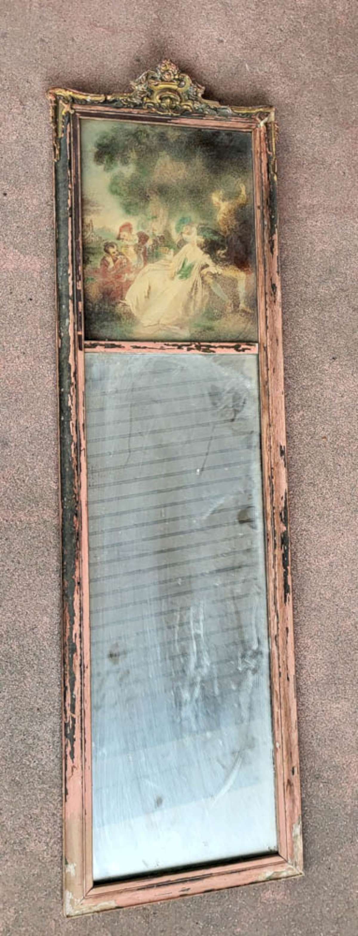 antique French Trumeau wall mirror (1 of 8)