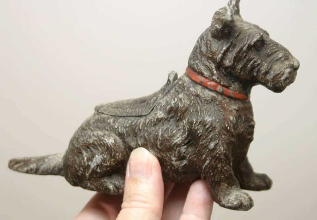 antique Art Deco period Scottie dog box (1 of 10)