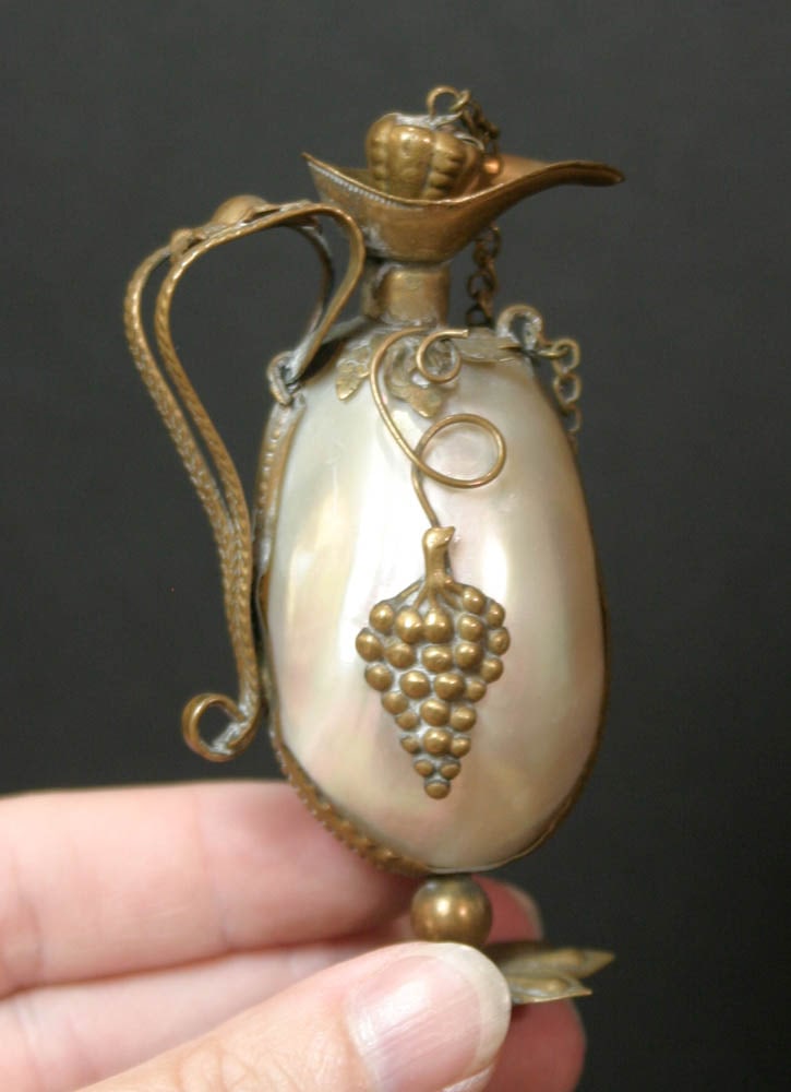 antique French MOP perfume bottle (1 of 6)