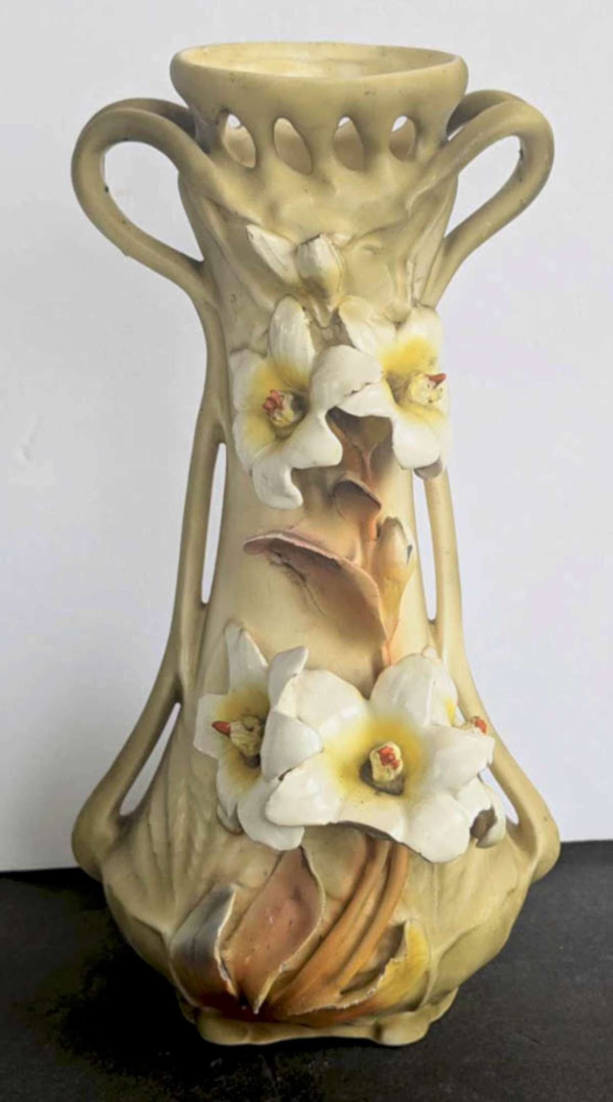 antique Royal Dux vase with flowers (1 of 12)