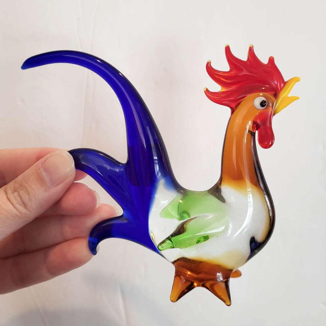 vintage figural glass bird paperweight (1 of 6)