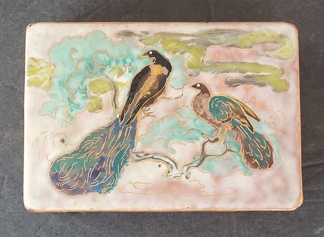 vintage Dutch enameled copper bird box (1 of 9)