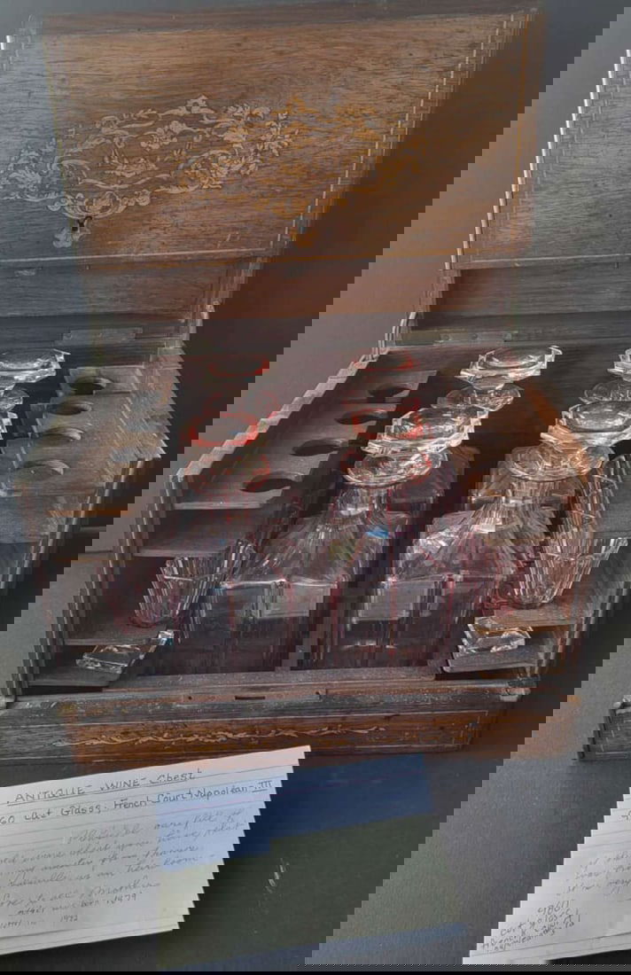 antique Napoleon Era inlaid Tantalus box (1 of 16)