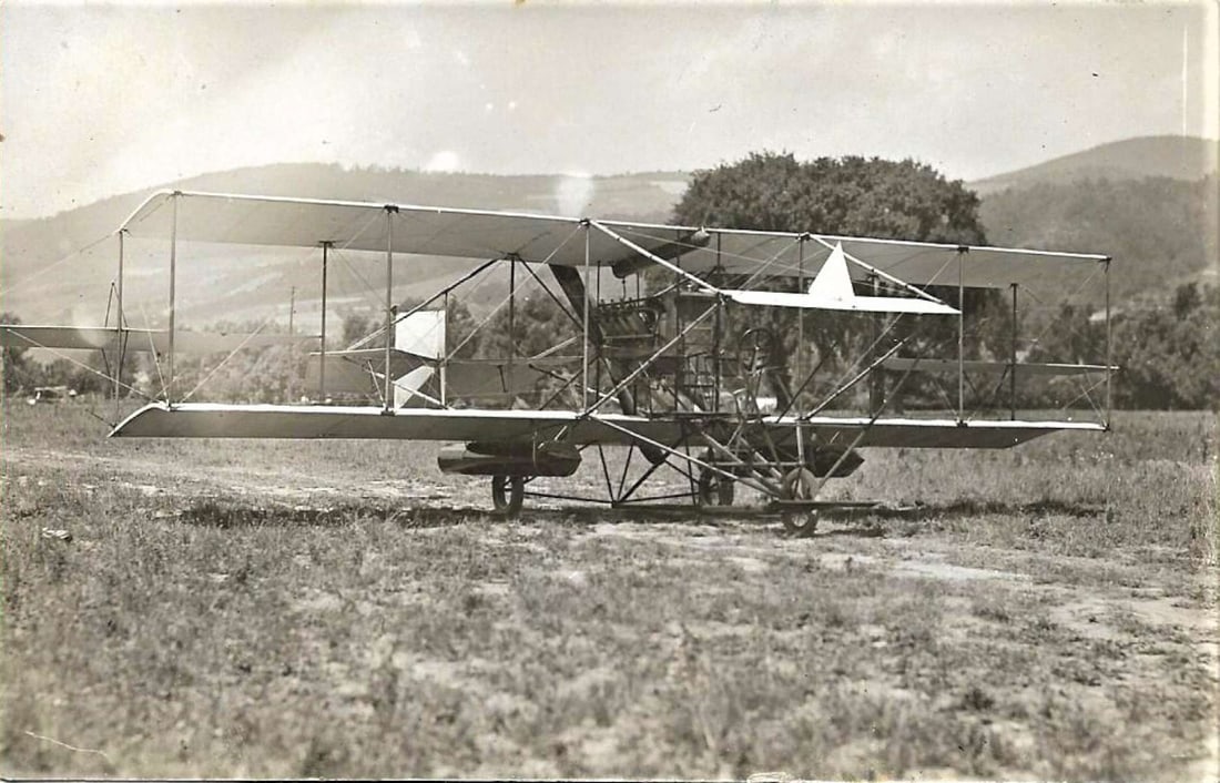1910 aviation Curtiss biplane airplane rppc (1 of 2)
