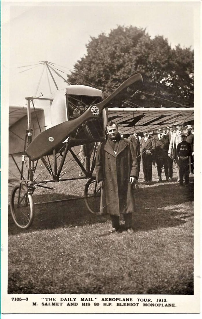 1913 aviation photo card signed by aviator (1 of 4)