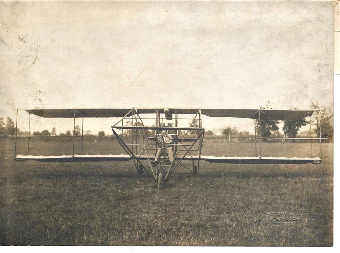 1911 antique American aviation large photograph rare (1 of 2)