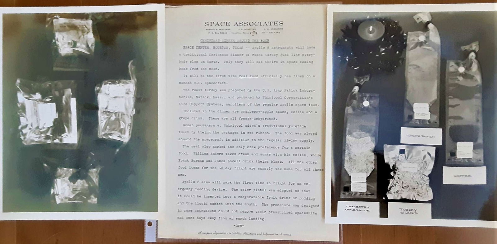 space Apollo 8 Christmas dinner while orbiting the moon (1 of 5)