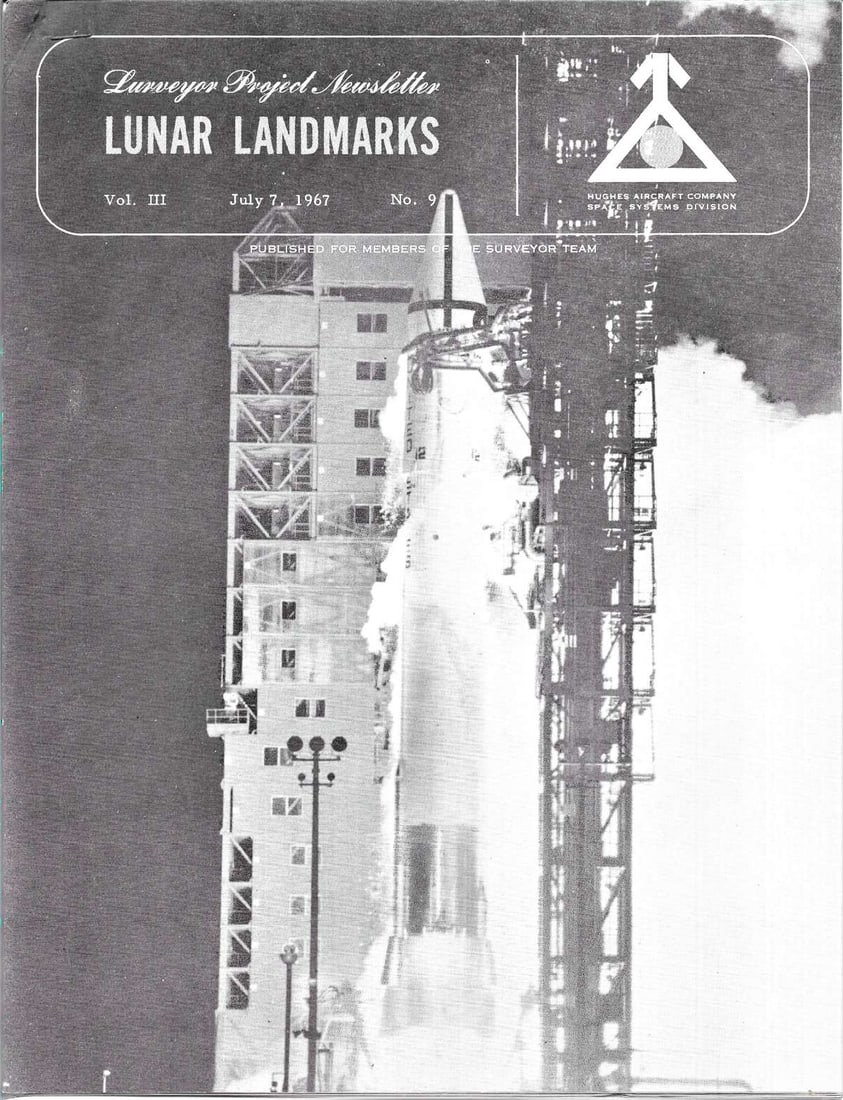 space 1967 "Lunar Landmarks" project Surveyor Newsletter no. 9 (1 of 6)