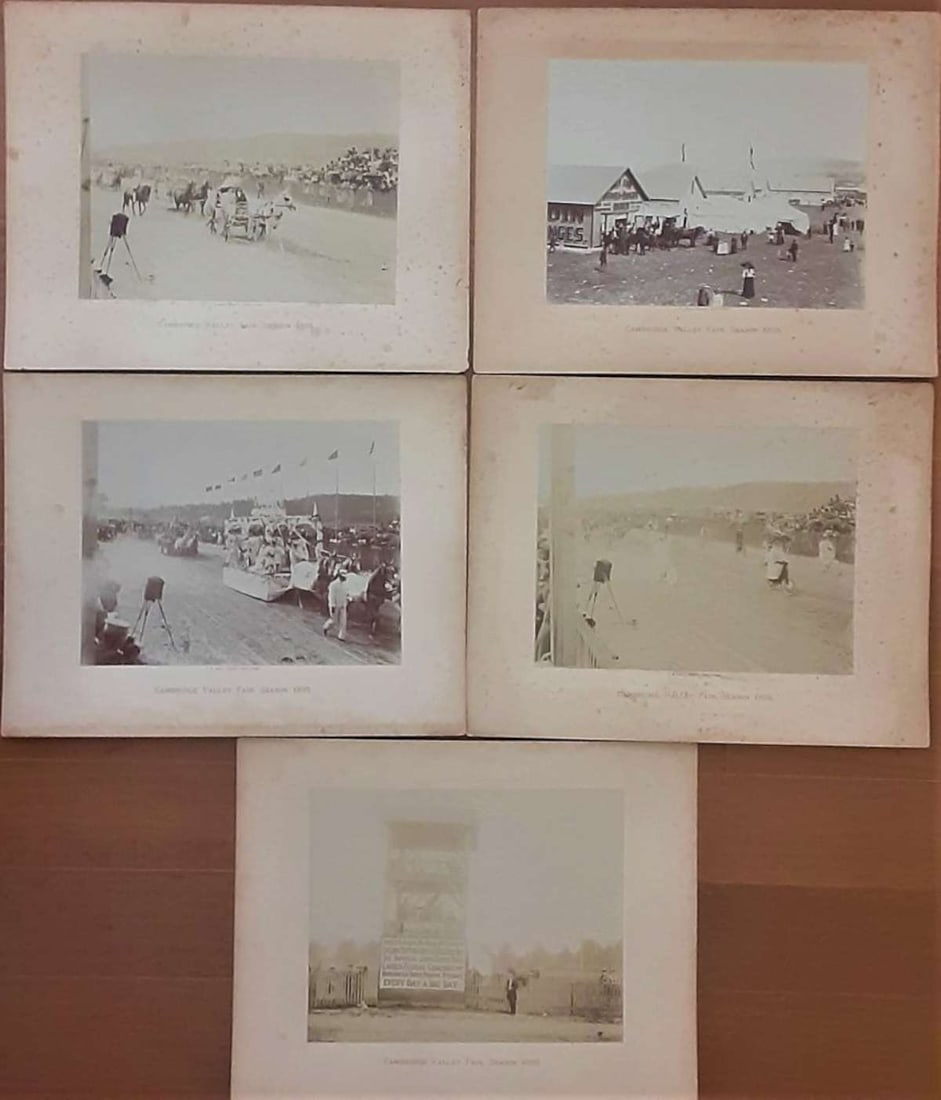 set of 5 large antique mounted photographs of 1895 Cambridge U.S.A. Fair (1 of 13)
