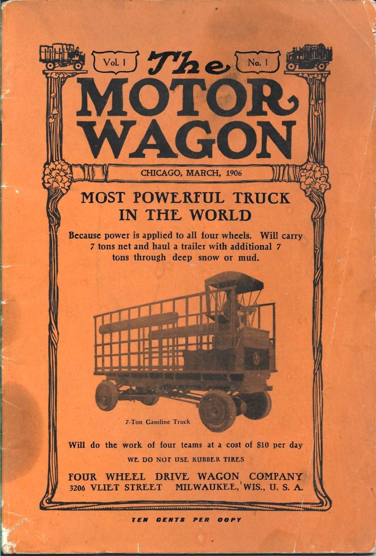 1906 automobilia Vol.1 No.1 The Motor Wagon rare (1 of 10)