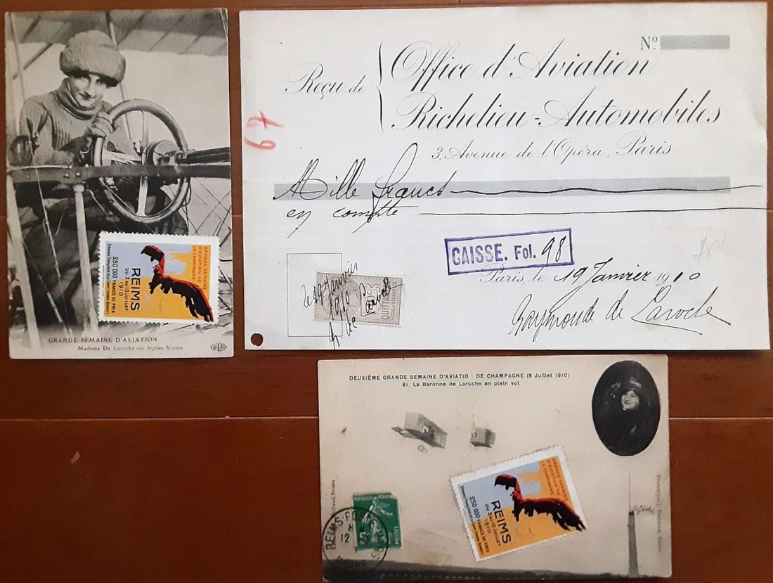 1910 aviation famous female pilot autographed (1 of 4)