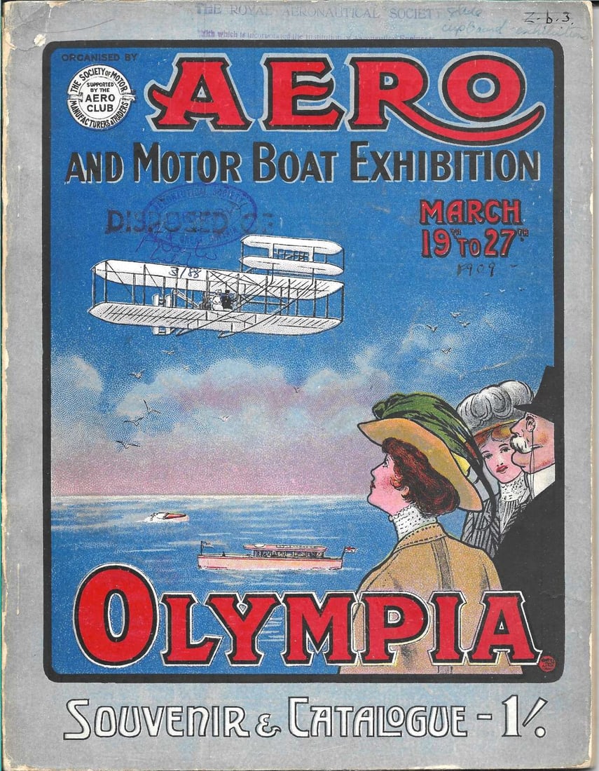 1909 first aviation show in England historic catalog (1 of 18)