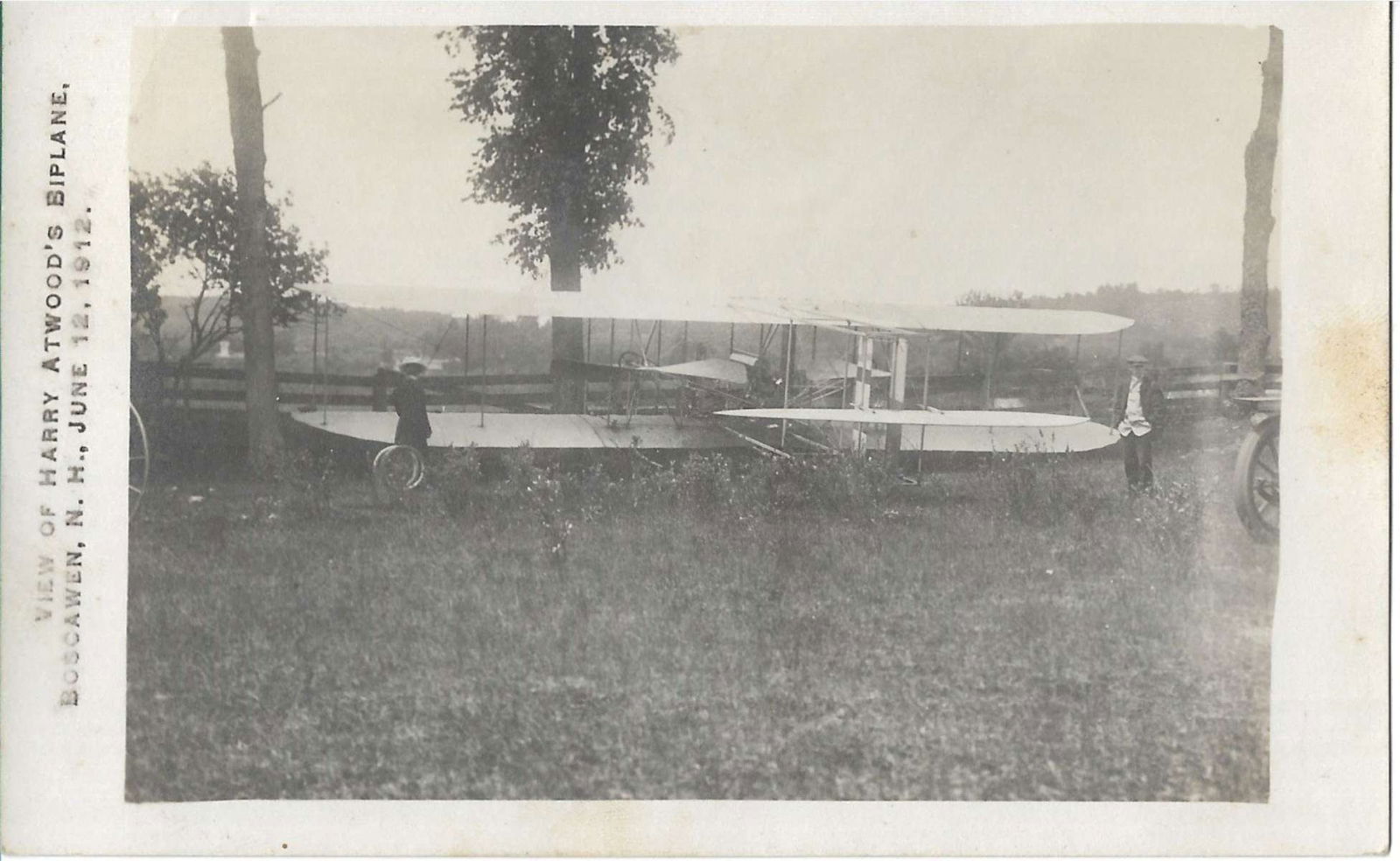 1912 aviation photo pc of Harry Atwood with text (1 of 2)