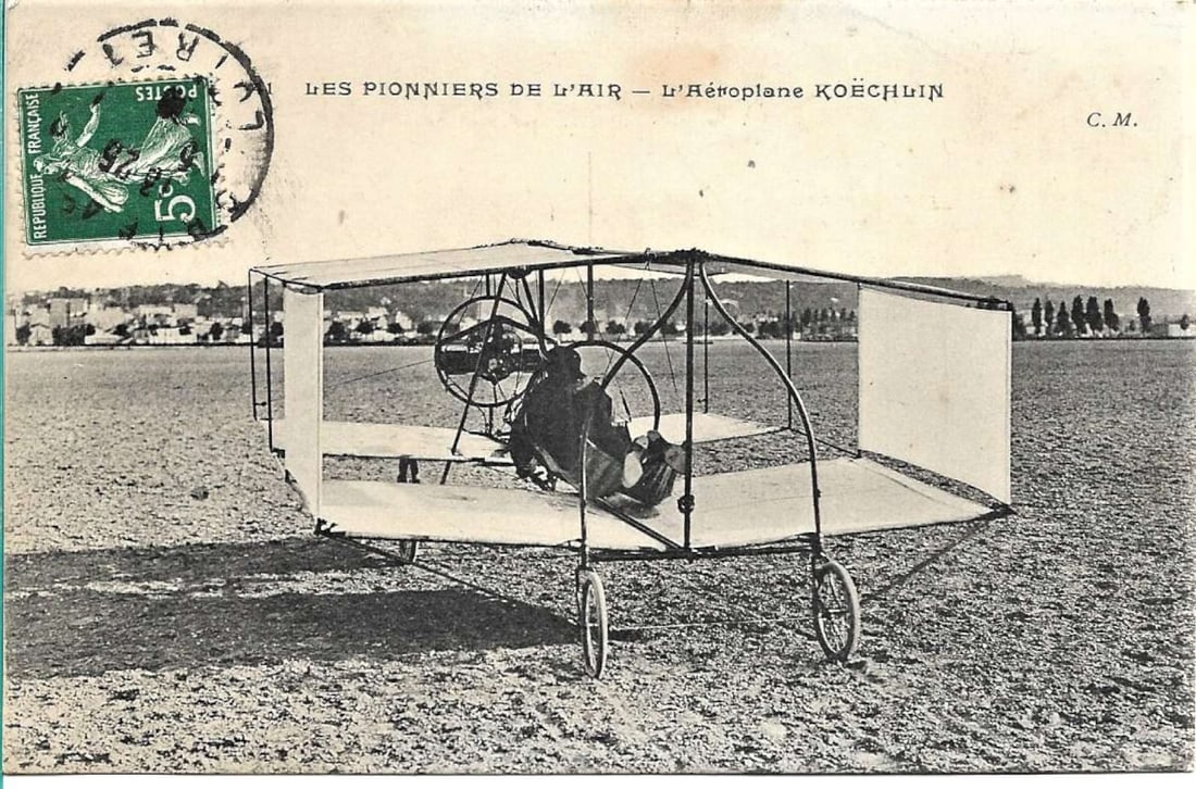 1910 aviation postcard sent to aviator by aviator rare (1 of 2)