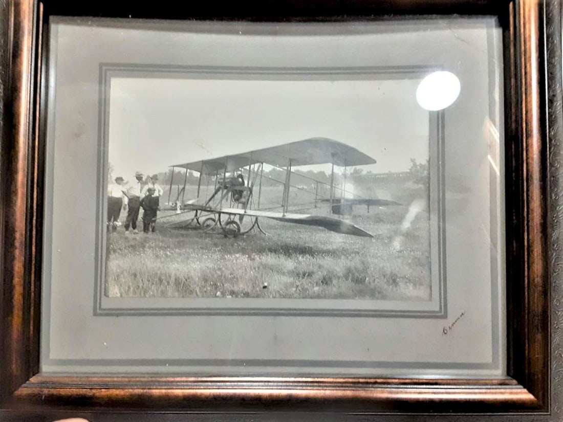 c. 1911 aviation framed cabinet photograph McCurdy (1 of 7)