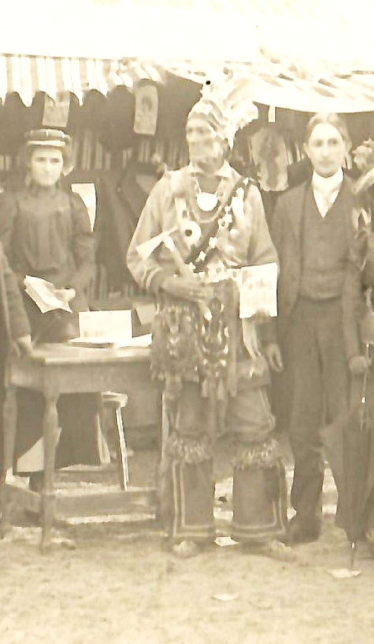 1895 photograph of cigar store Indian display (1 of 4)