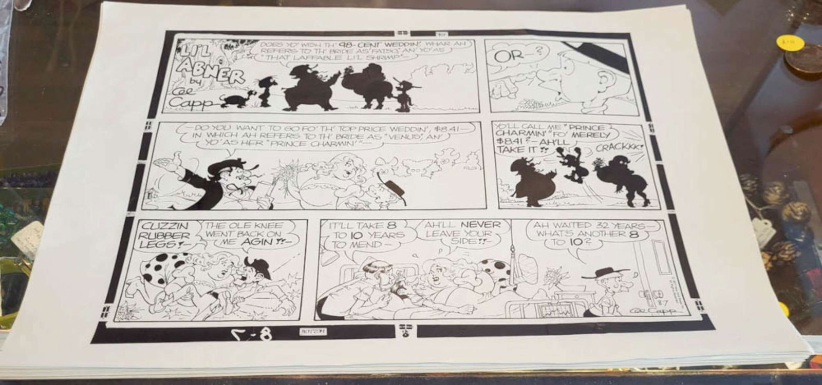 1977 Lil' Abner comic strip proof (1 of 5)