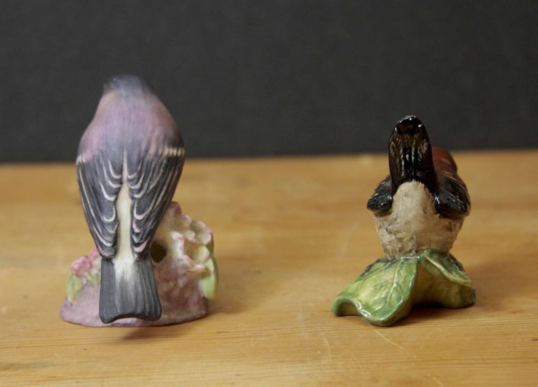 vintage English porcelain bird figural statues - 3