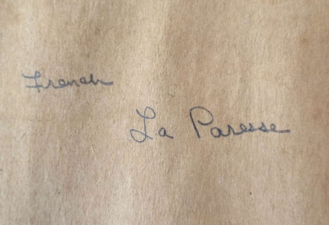 antique set of French engravings in frame - 16