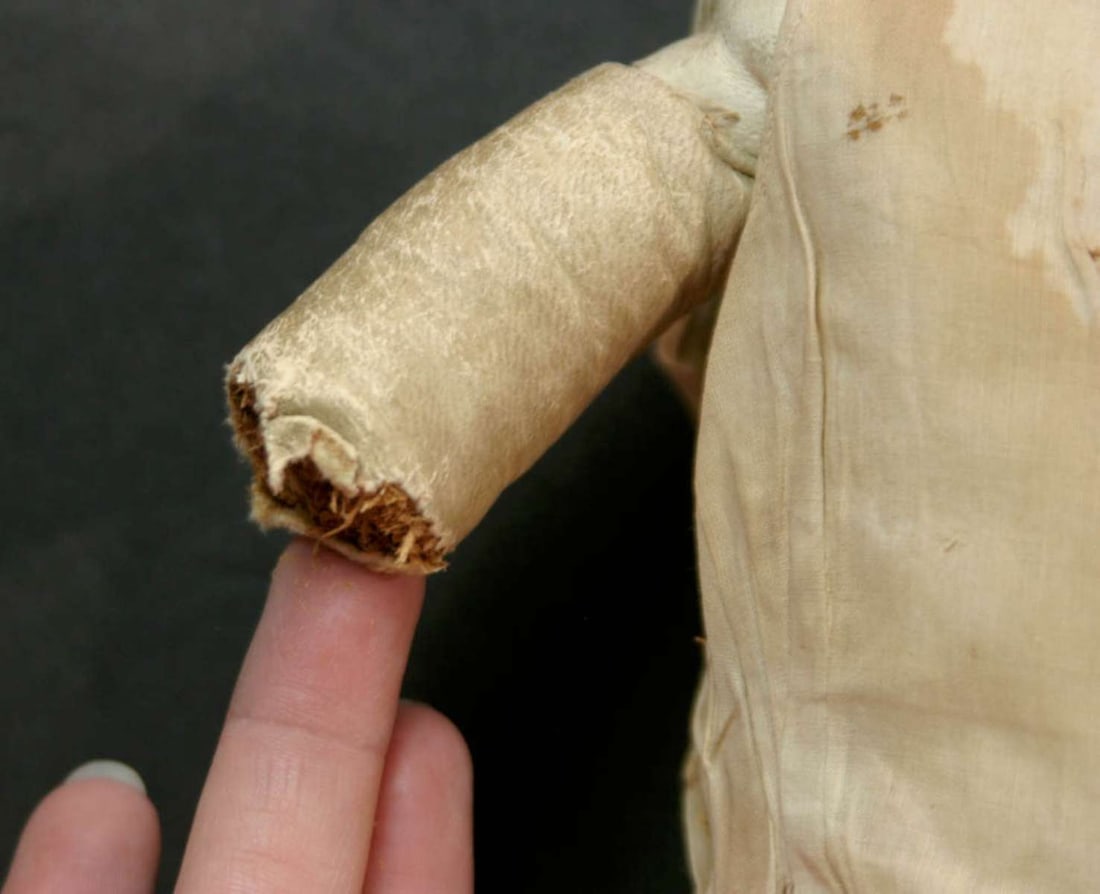 antique Heubach porcelain head girl doll - 6