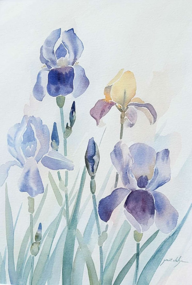 original watercolor painting of flowers - 2