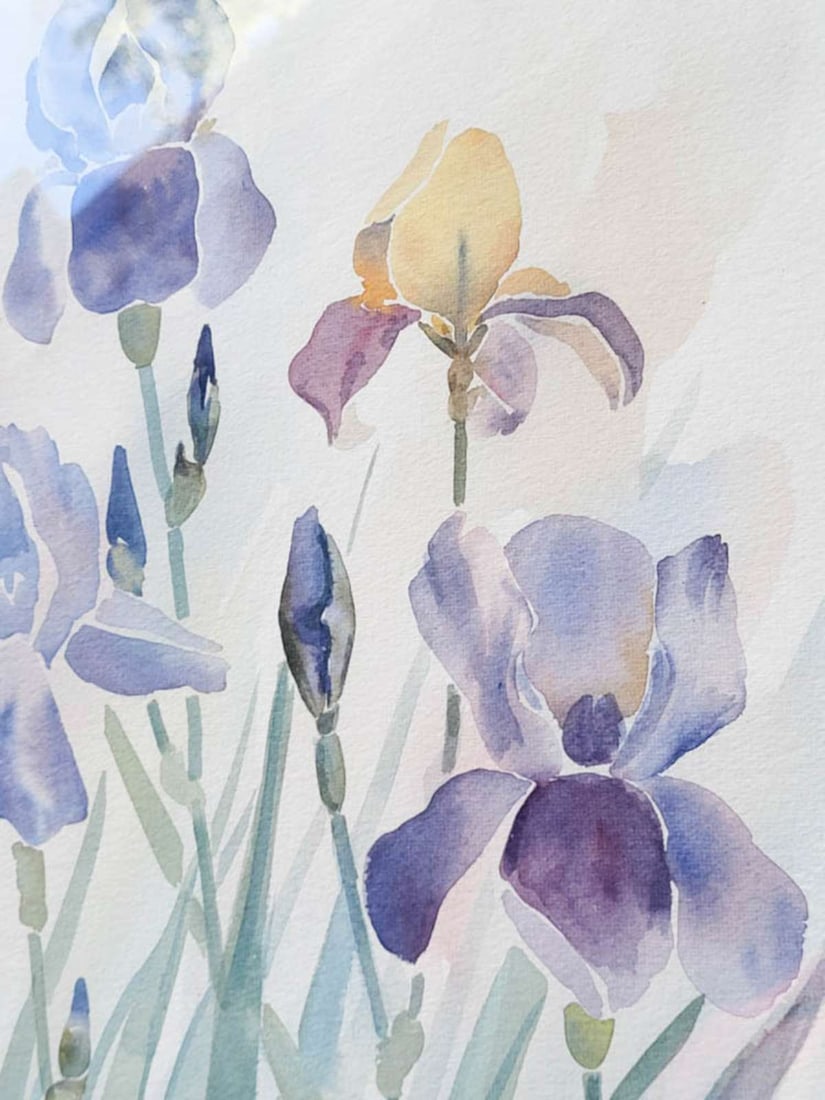 original watercolor painting of flowers - 4