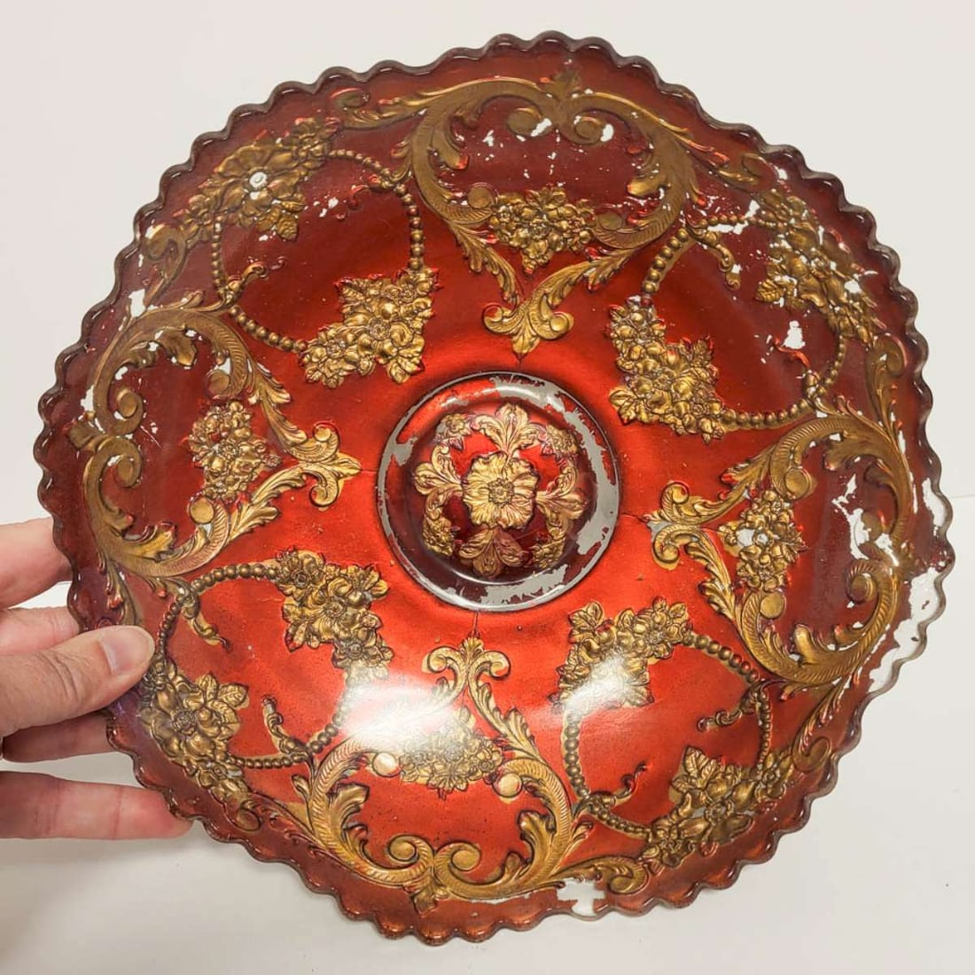 Victorian Goofus glass bowl (1 of 6)