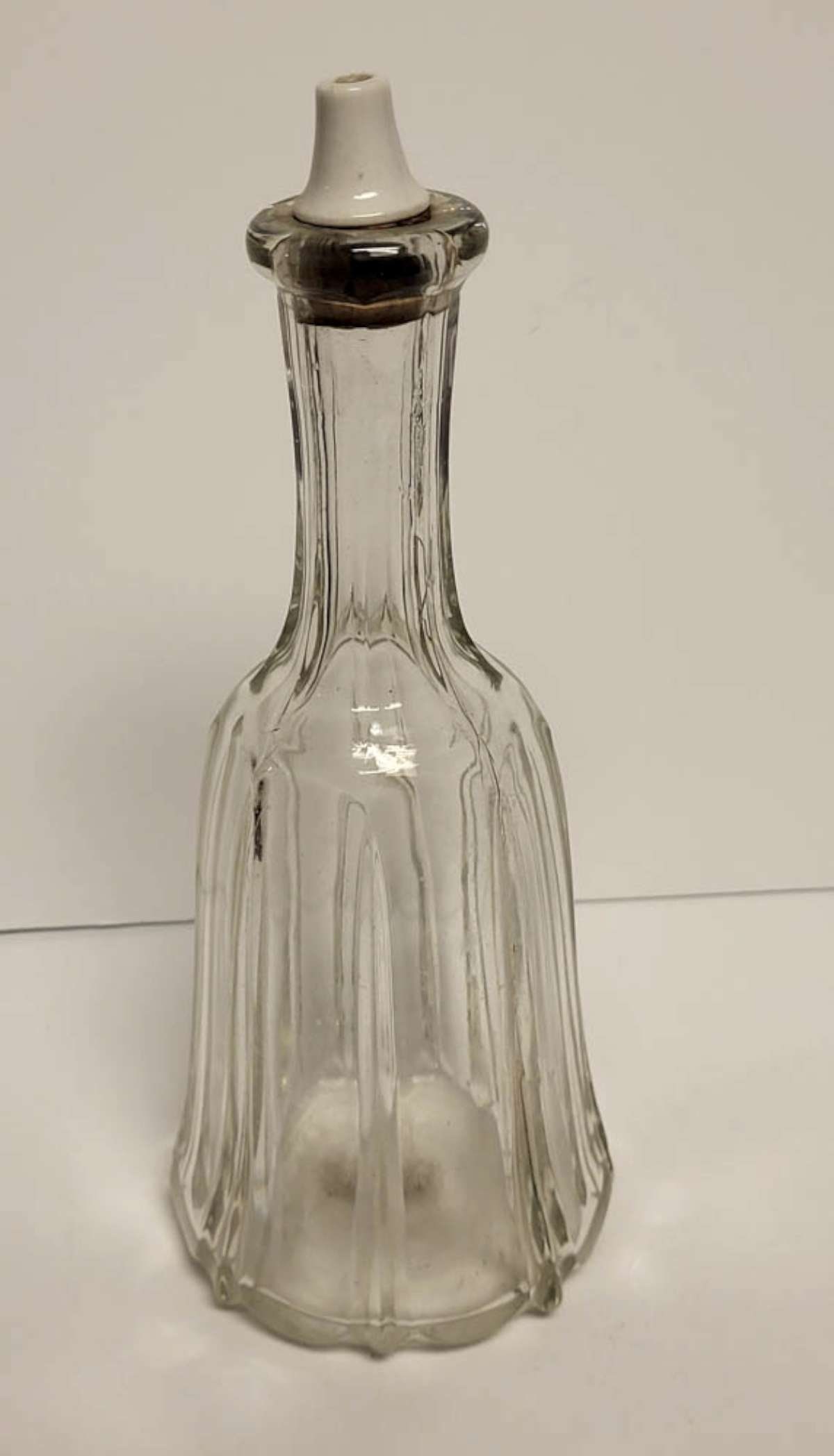antique glass barber shop bottle (1 of 6)