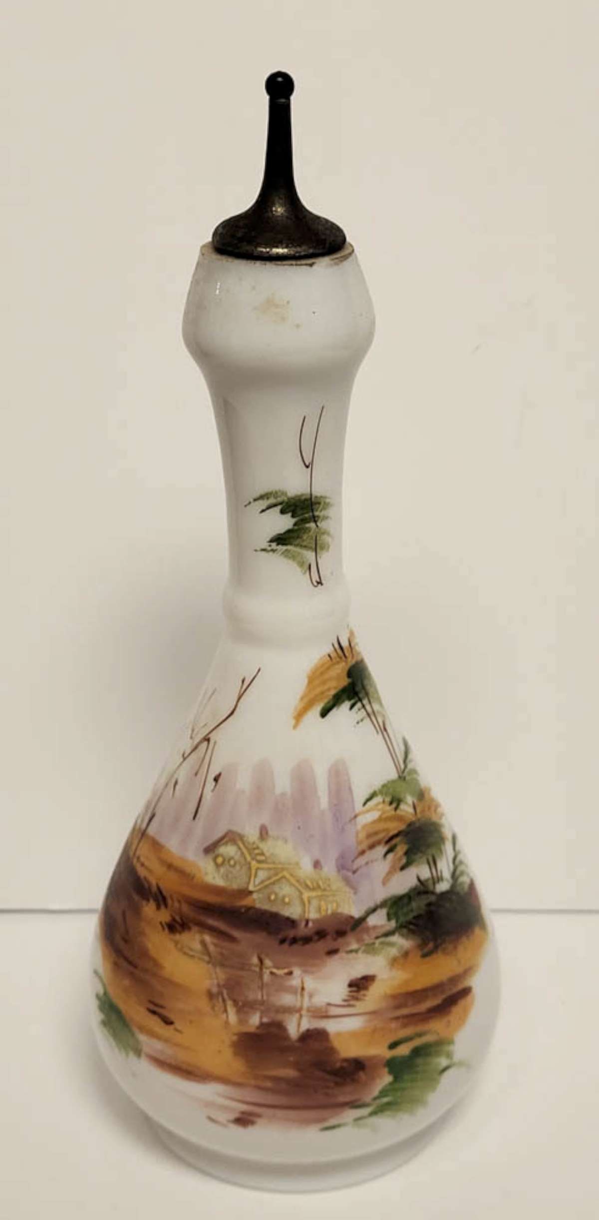 antique glass barber shop bottle (1 of 10)