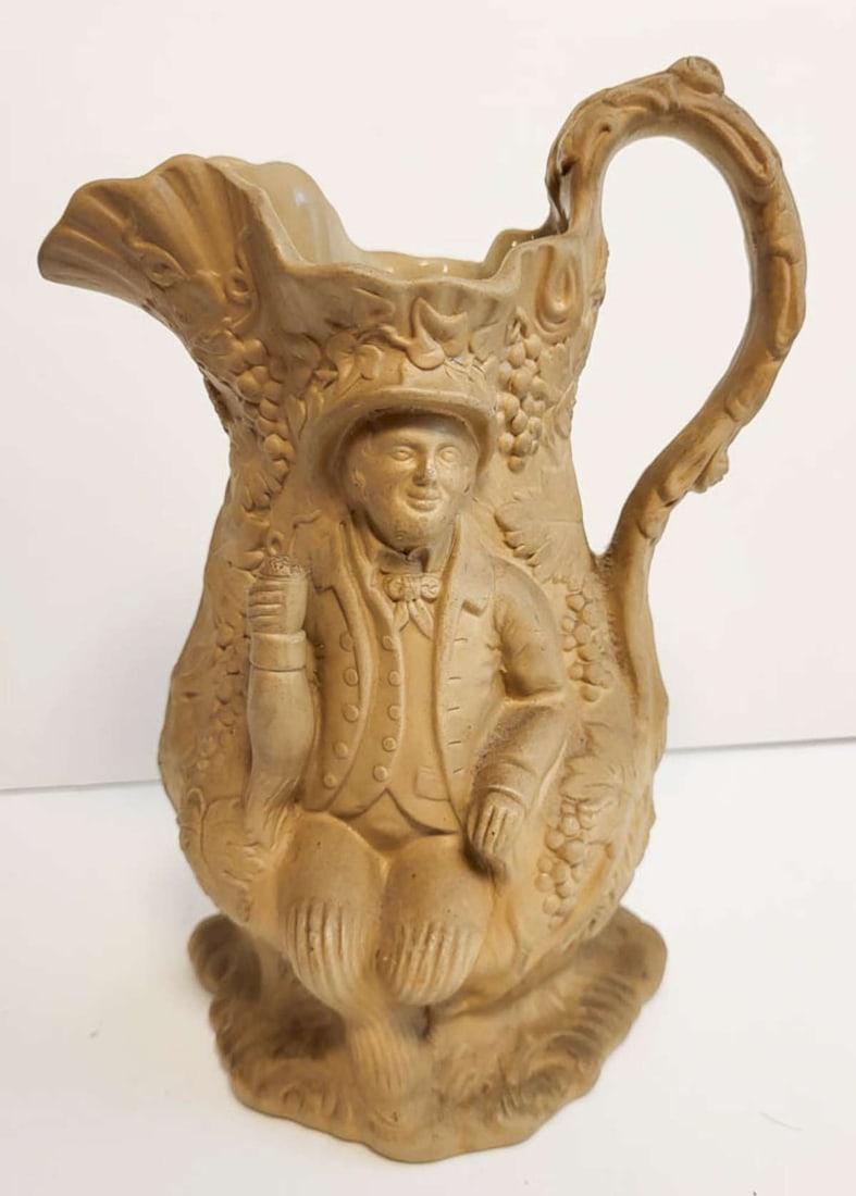 antique English 1800s relief jug (1 of 8)