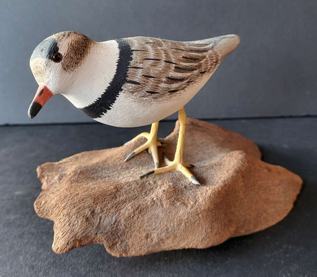 vintage carved wooden bird sculpture (1 of 8)