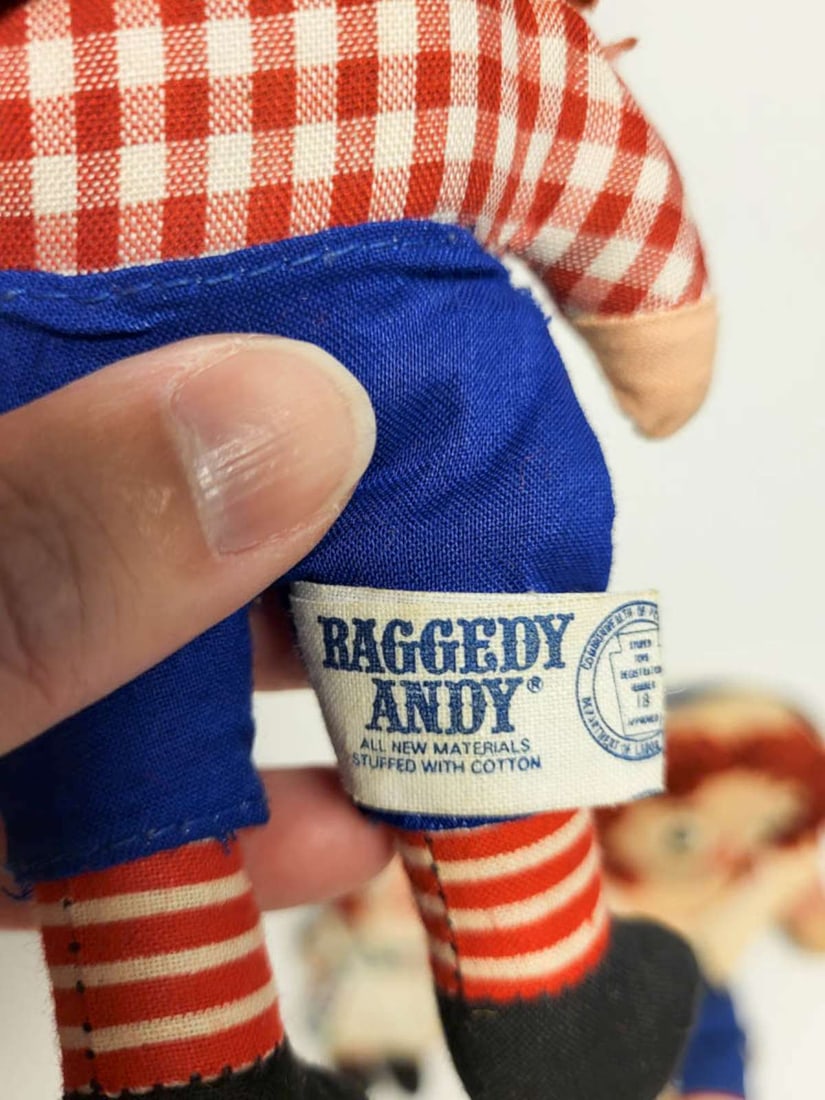 vintage cloth Raggedy Ann and Andy dolls - 4