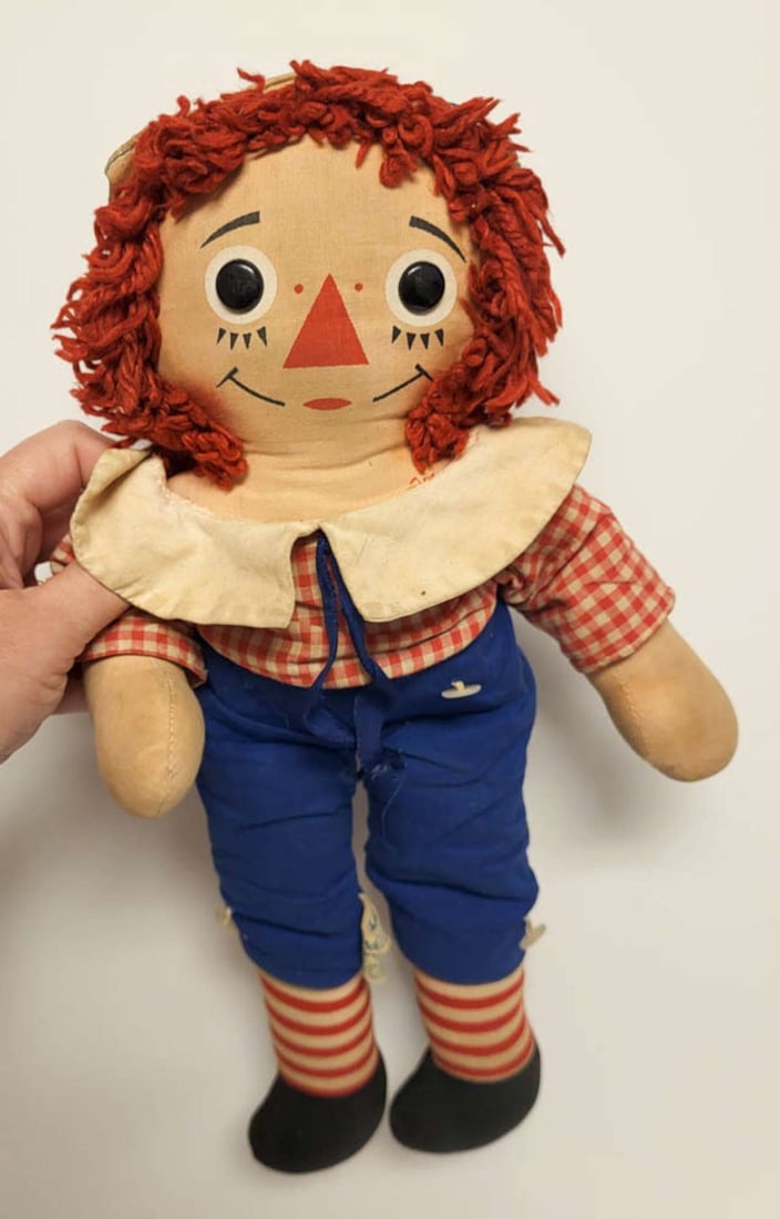 vintage cloth Raggedy Ann and Andy dolls - 7