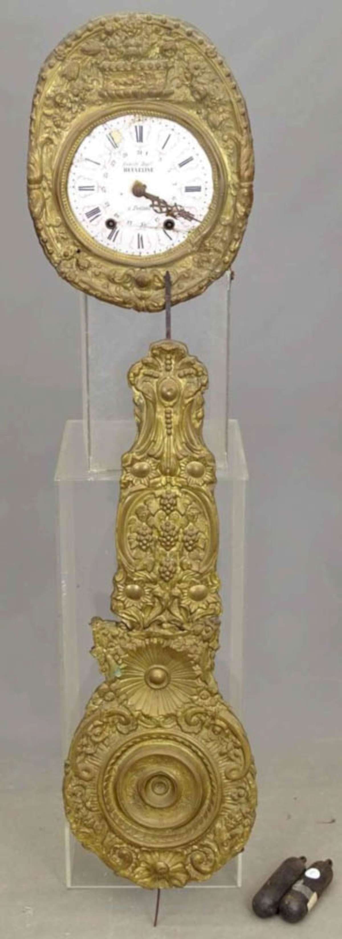 antique Morbier or Comtoise wag on the wall clock (1 of 8)